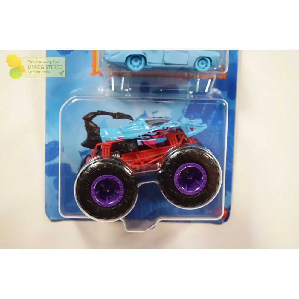 Hot Wheels Monster Truck Scorpedo and Crushed Wagon Flat Iron 1/64 Scale